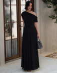 SHINA™ - Elegant One Shoulder Evening Maxi Dress