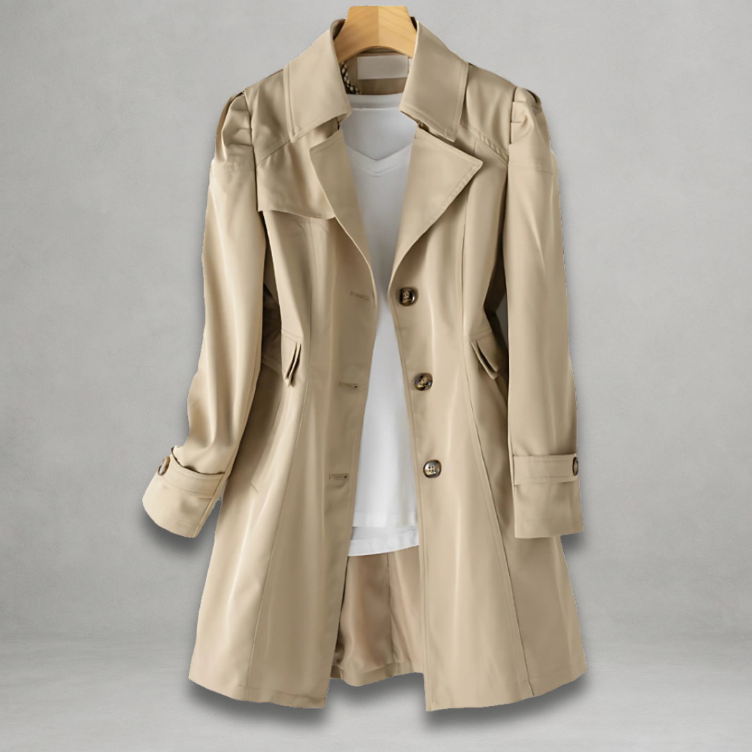 Dani™ | Stylish Longline Button-Down Coat