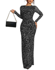 ELEANOR™ – Elegant Long Sleeve Leopard Print Dress
