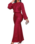 NEGGIE™ - Women’s Elegant Mermaid Hem Long Sleeve Bodycon Dress