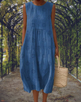 Aikaterini – Elegant sleeveless dress with pockets