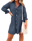 RENEE™ – Stylish Puff Sleeve Mini Dress