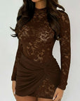 MINDY™ - Elegant Lace Long Sleeve Bodycon Dress Slim-Fitting Evening Dress