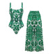Swimsuit and skirt