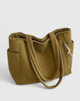 Liorane | Luxurious Ribbed Tote Bag with Cord Detail