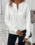 Elysha™ - Textured Quarter-Zip Pullover