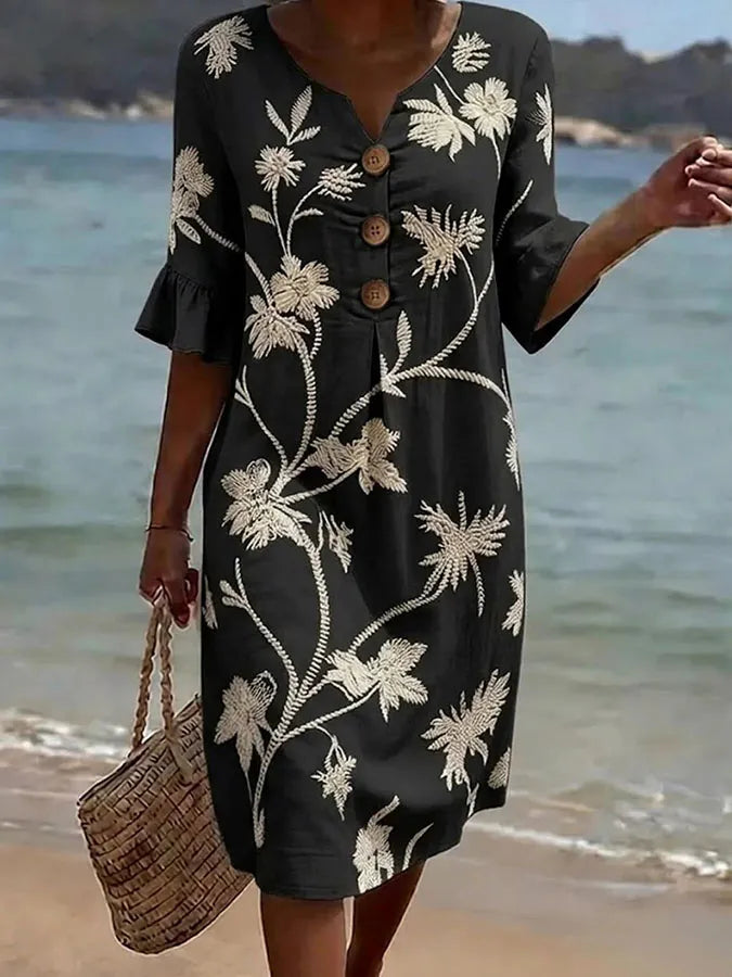 Mara™ | Everyday Comfort Dress With Floral Print