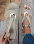 Marlene - Flat Sandals With Metal Buckle