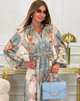 MAISYN™ – Graceful Floral Buttoned Long Dress