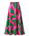 Pink & Green Colorblock Print V-Neck Swimsuit Set(s)