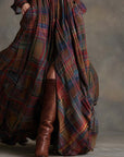Giulietta - Maxi Checkered Shirt Dress