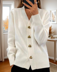 Zia - Heart Button Cardigan