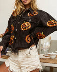 Pumpkin Sequin Oversized Jacket