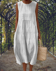 Aikaterini – Elegant sleeveless dress with pockets
