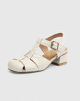 Madella – Elegant Leather Sandals with Block Heel