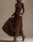 Aveline | two-piece set (turtleneck & maxi skirt)