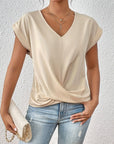 Zoe -  The Sweetheart Neckline Casual T-Shirt