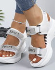 Riane - Orthopedic Platform Sandals with Crystal Details