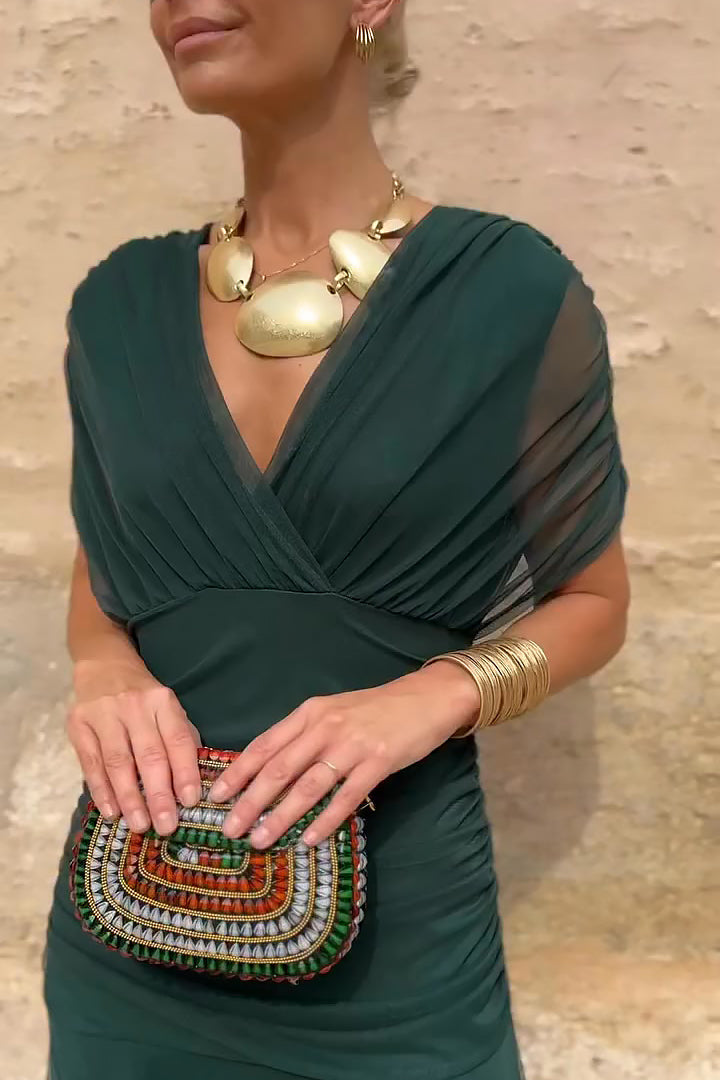Mela | Elegant V-Neck Maxi
