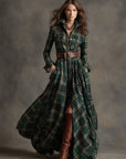 Giulietta - Maxi Checkered Shirt Dress