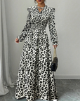 MOREN™ - Elegant Long Sleeve Floral Print A-Line Dress