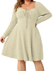 VICTORIA™ – Cozy A-Line Ribbed Dress