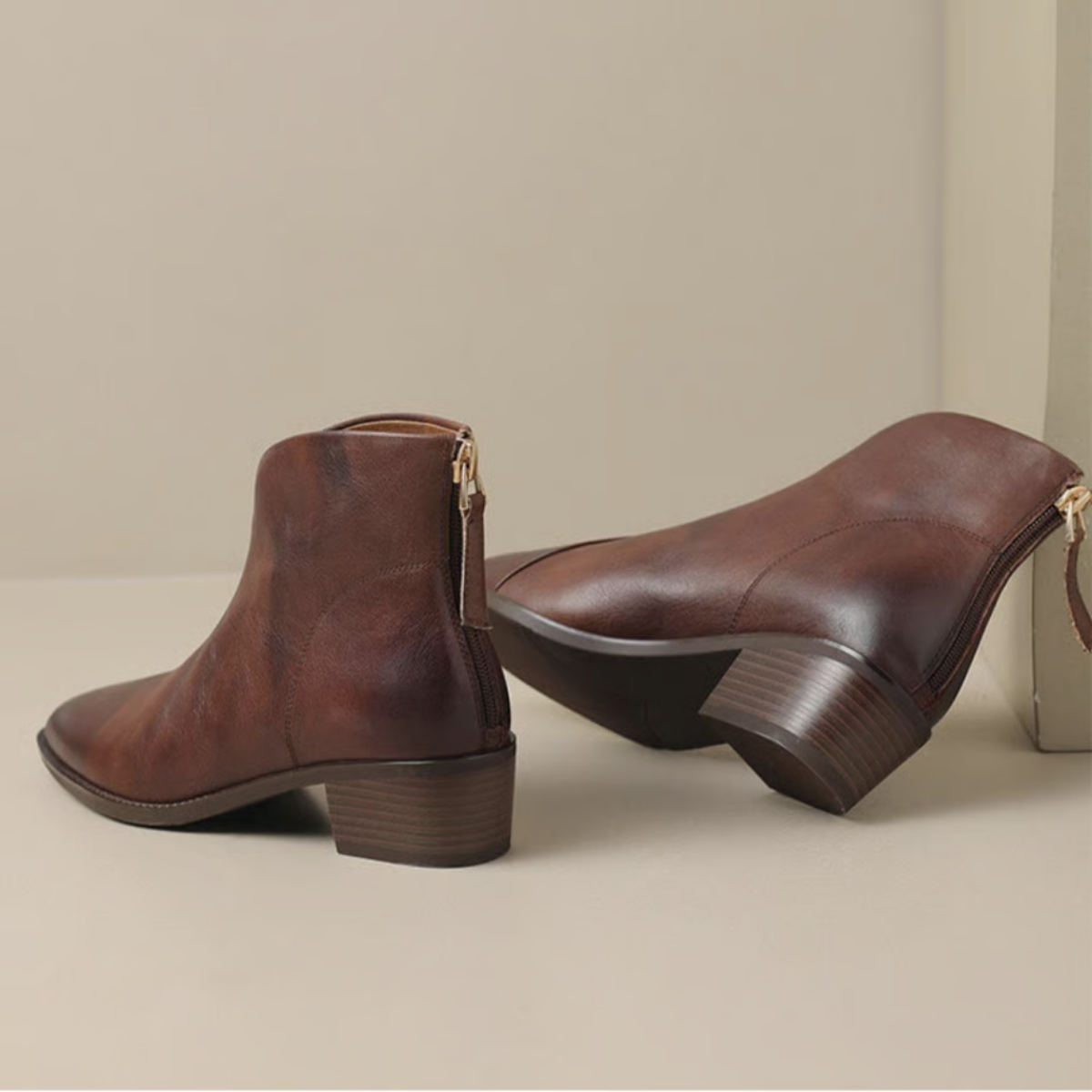 Camille | Luxury Low-Heel Ankle Boots