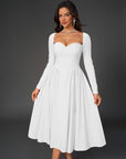 HOLLY™ - Elegant Ruched Tie-Back Sweetheart Neck A-Line Dress for Parties