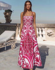Sling Classic Majolica Series Pattern Print One Piece Swimsuit and Skirt or Shorts