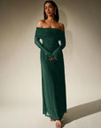 DARCIE™ - Off Shoulder Ruched Sequin Bodycon Evening Gown