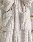 Lucy™ - Cozy Coral Fleece Hooded Robe