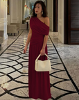 SHINA™ - Elegant One Shoulder Evening Maxi Dress