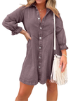 RENEE™ – Stylish Puff Sleeve Mini Dress