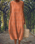 Aikaterini – Elegant sleeveless dress with pockets
