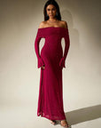 DARCIE™ - Off Shoulder Ruched Sequin Bodycon Evening Gown