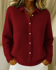Katrina – Textured Knit Button Cardigan
