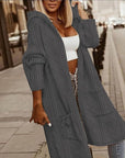 Cytheria – Long-sleeved cable-knit hooded cardigan
