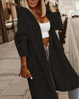 Cytheria – Long-sleeved cable-knit hooded cardigan