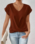 Zoe -  The Sweetheart Neckline Casual T-Shirt