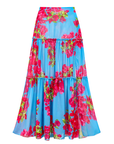 Ruffle Removable Shoulder Strap Pink Bougainvillea Flower Print