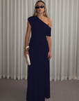 SHINA™ - Elegant One Shoulder Evening Maxi Dress