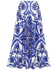 Sling Classic Majolica Series Pattern Print One Piece Swimsuit