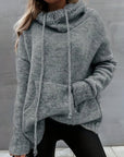 Zelina - Long Sleeve Sweater With Pocket