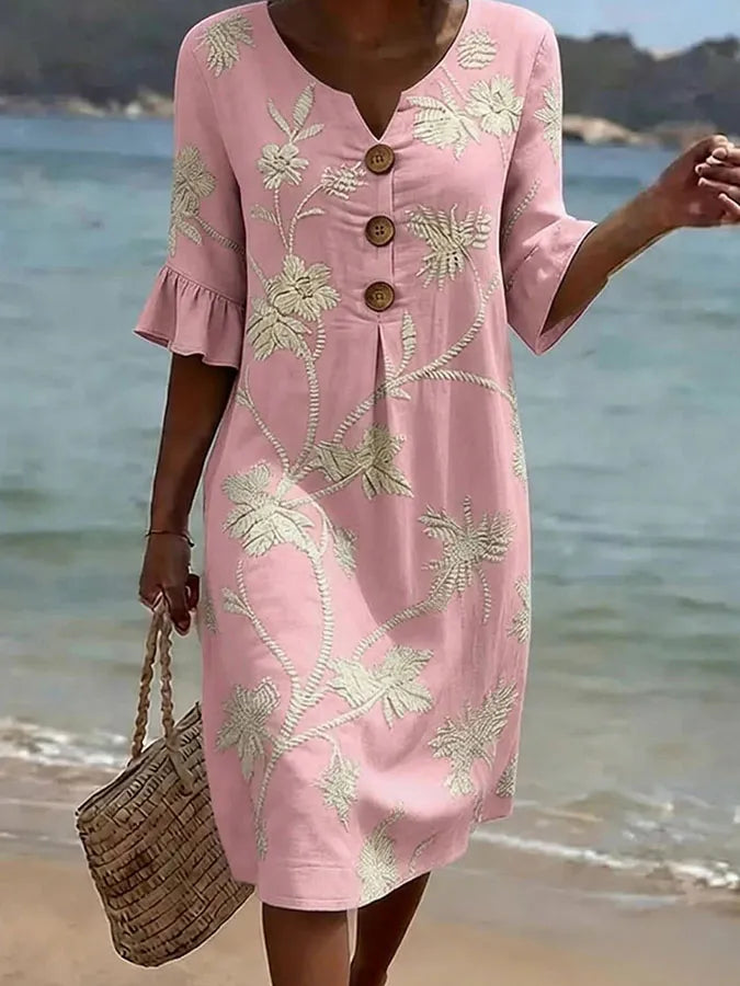 Lena | Everyday Comfort Dress With Floral Print