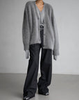 Vegan Knit Long Sleeve Cardigan