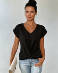 Zoe -  The Sweetheart Neckline Casual T-Shirt