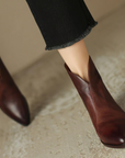 Camille | Luxury Low-Heel Ankle Boots