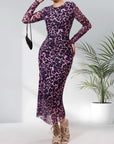 ALIANNA™ - Elegant Leopard Print Ruched Bodycon Dress for Parties