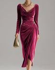 Sylvana | Velvet midi dress