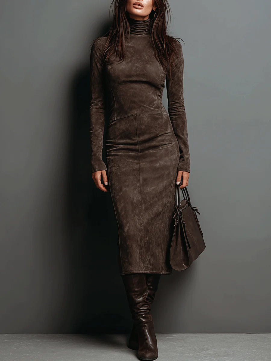 Frosina - suede midi dress
